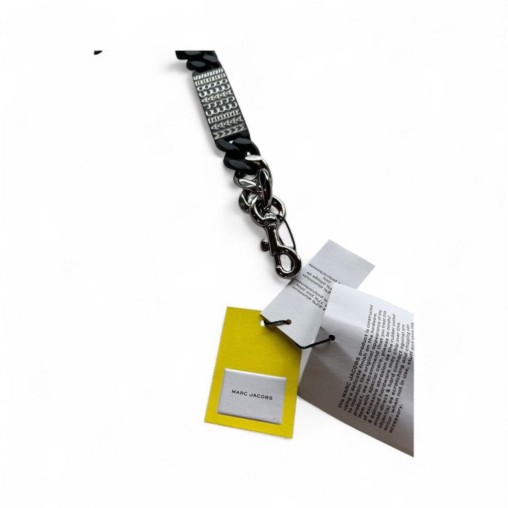 NWT: Marc Jacobs The Bar Code Silver and Black Chain Strap/Holder - for bags - Picture 3 of 3